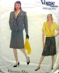 1030 C DIOR 70S HIP 2 BREASTED JACKET,BLOUSE,A-SKIRT PATTERN 14